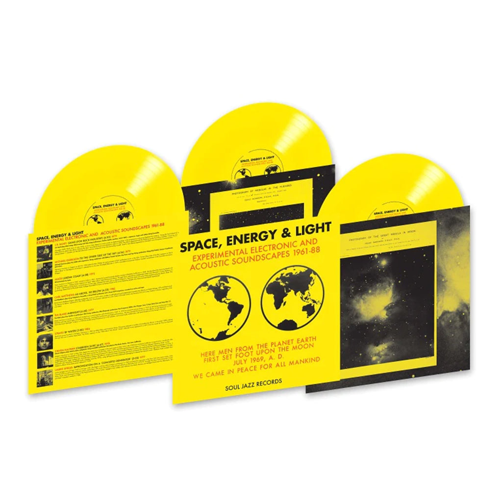 VARIOUS / SOUL JAZZ RECORDS Presents - Space, Energy & Light: Experimental Electronic And Acoustic Soundscapes 1961-88 - 3LP - Yellow Vinyl
