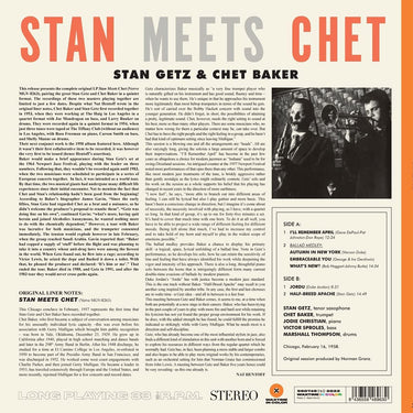 STAN GETZ & CHET BAKER - Stan Meets Chet (Waxtime In Color Edition) - LP - 180g Orange Vinyl