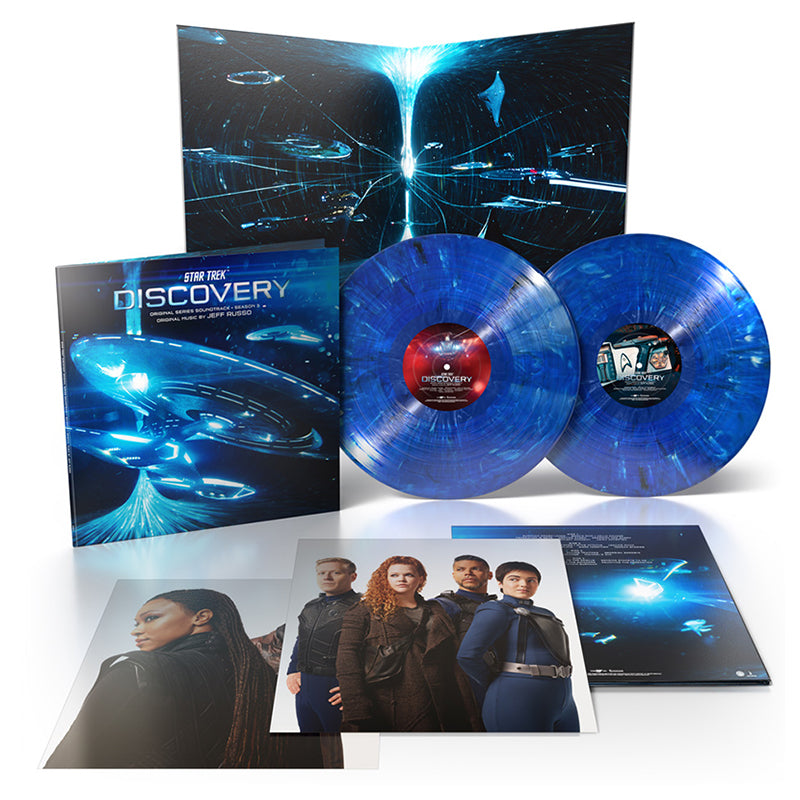 JEFF RUSSO - Star Trek Discovery Season 3 (Original Series Soundtrack) - 3LP - Blue / White Marbled Vinyl