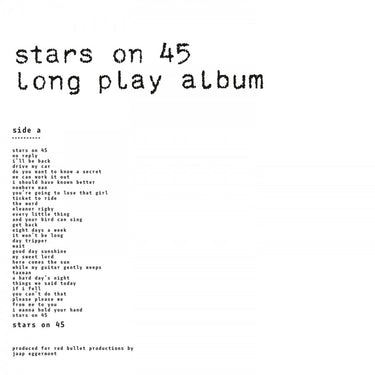 STARS ON 45 - Long Play Album (Remastered) - LP - 180g White Vinyl