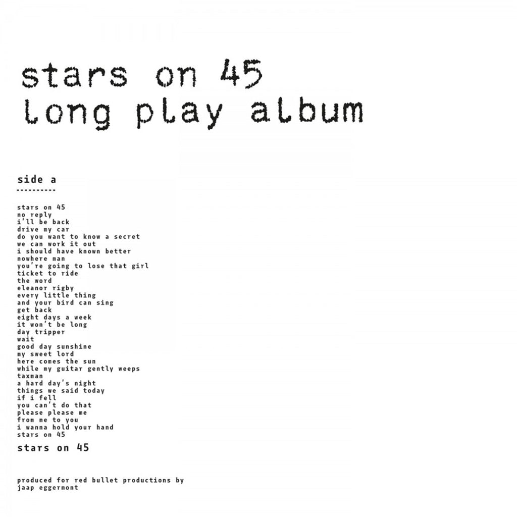 STARS ON 45 - Long Play Album (Remastered) - LP - 180g White Vinyl