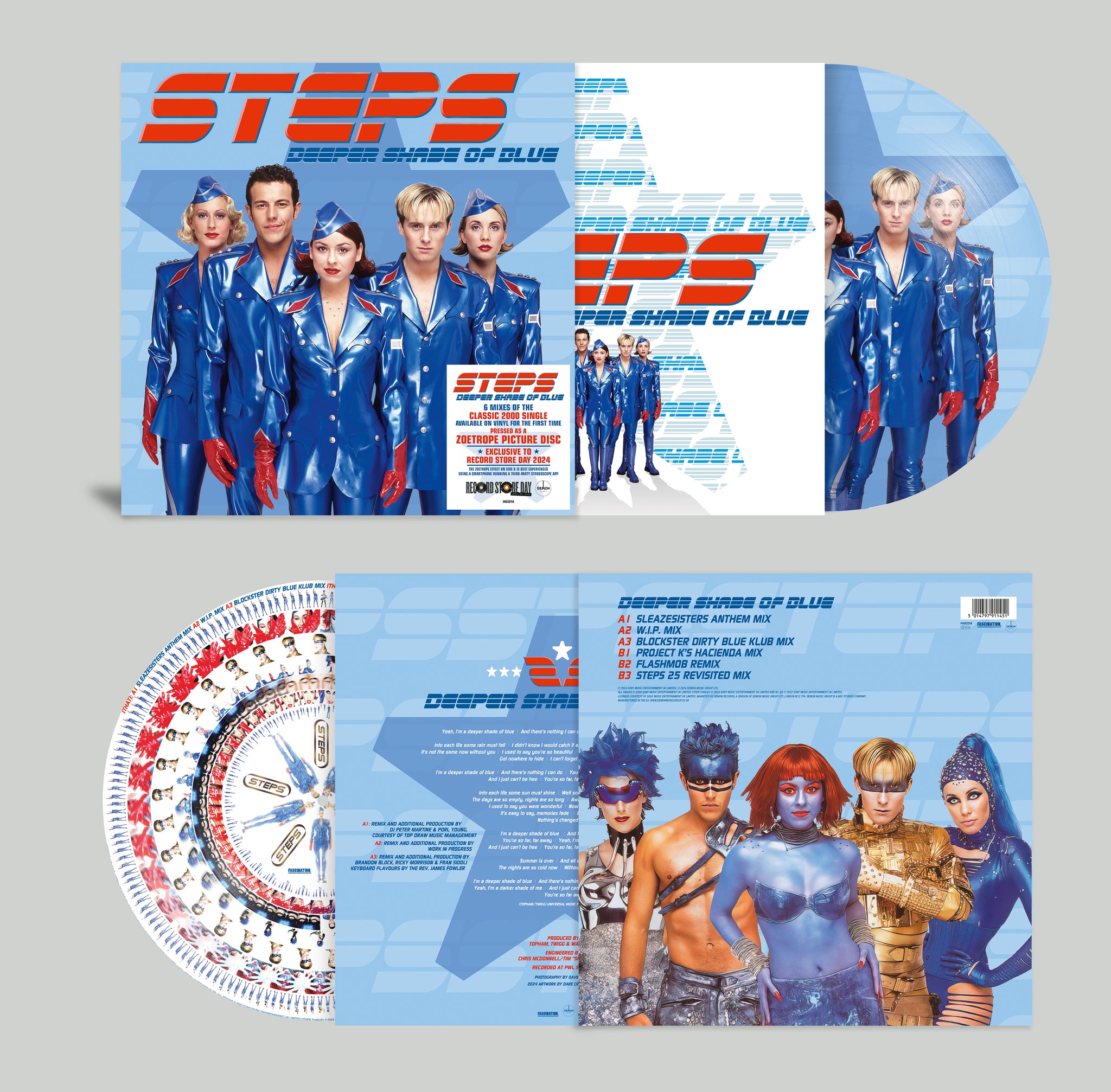STEPS - Deeper Shade Of Blue – The Remixes (Zoetrope Picture Disc RSD 2024) - 1 LP - Zoetrope Picture Disc  [RSD 2024]
