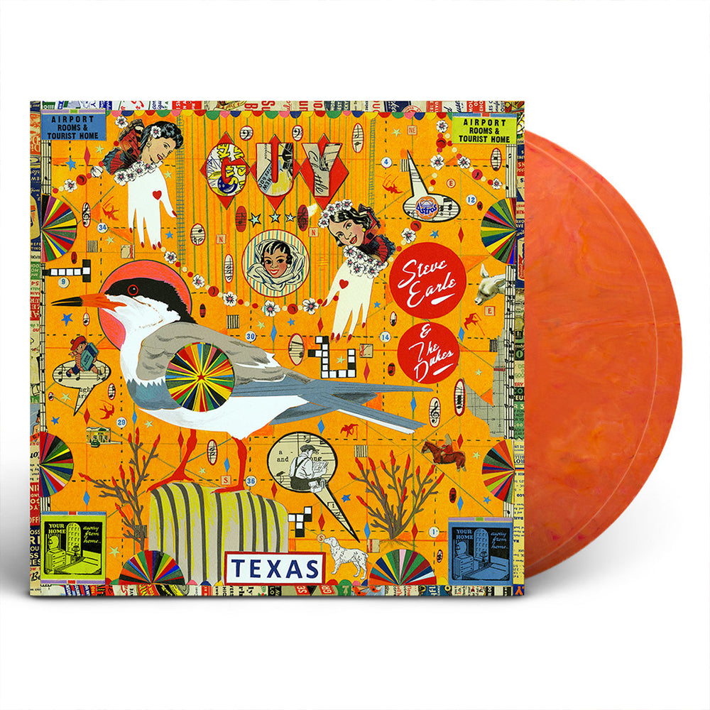 STEVE EARLE & THE DUKES - GUY - 2LP - Red & Orange Swirl Vinyl