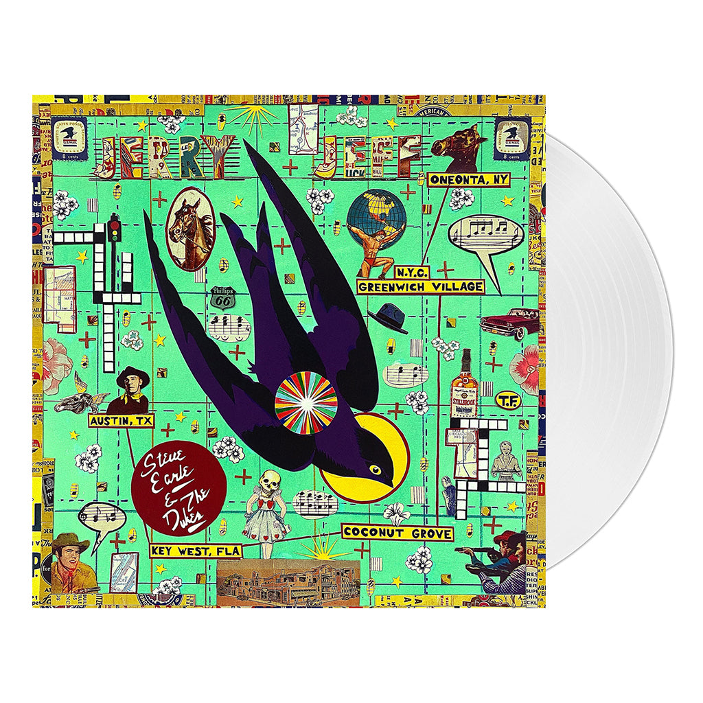 STEVE EARLE & THE DUKES - Jerry Jeff - LP - Clear Vinyl