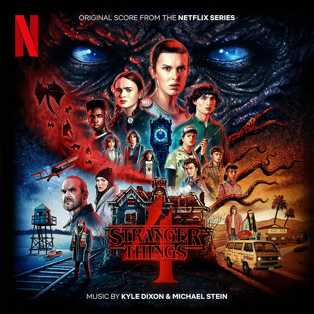 KYLE DIXON & MICHAEL STEIN - Stranger Things 4: Vol. 1 (Original Score From The Netflix Series) - 2LP - Gatefold Clear / Blue Vinyl