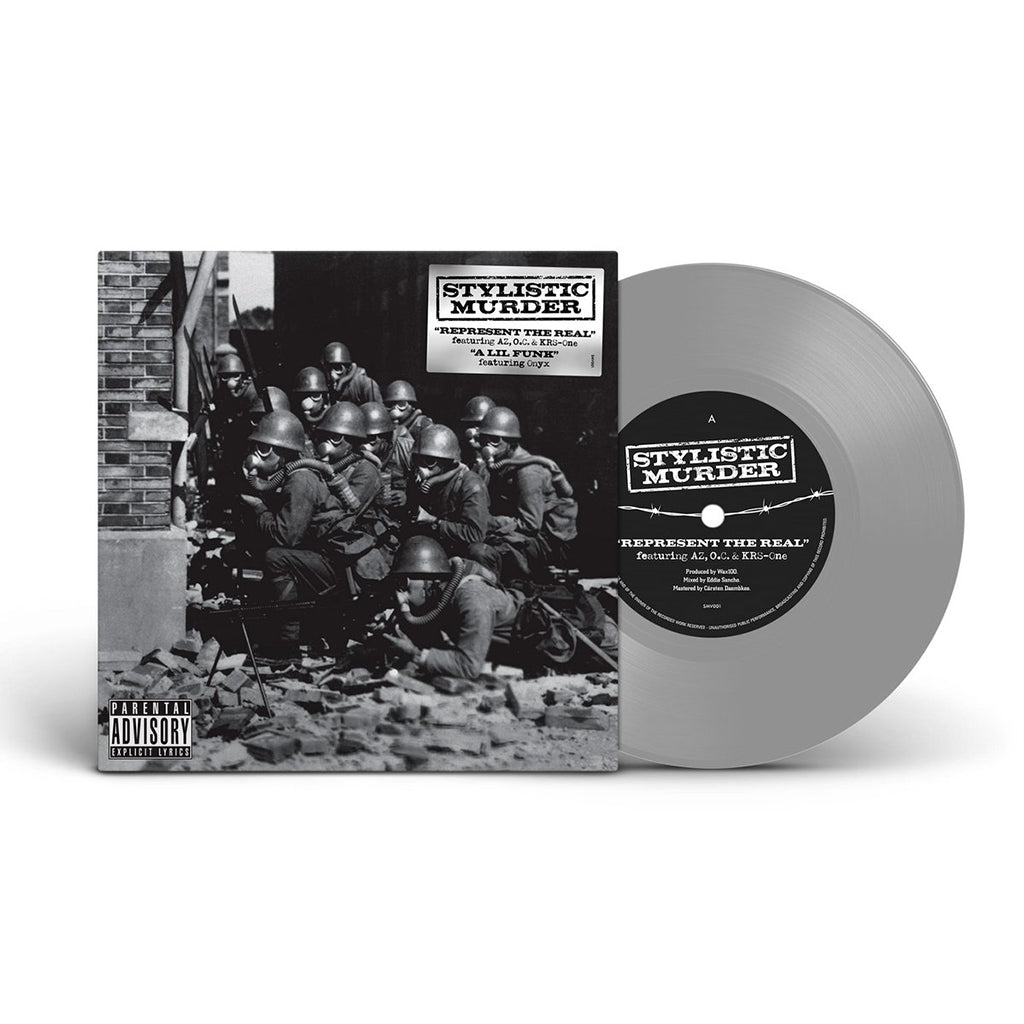 STYLISTIC MURDER - Represent The Real (Feat. AZ, O.C. & KRS-ONE) - 7" - Silver Vinyl
