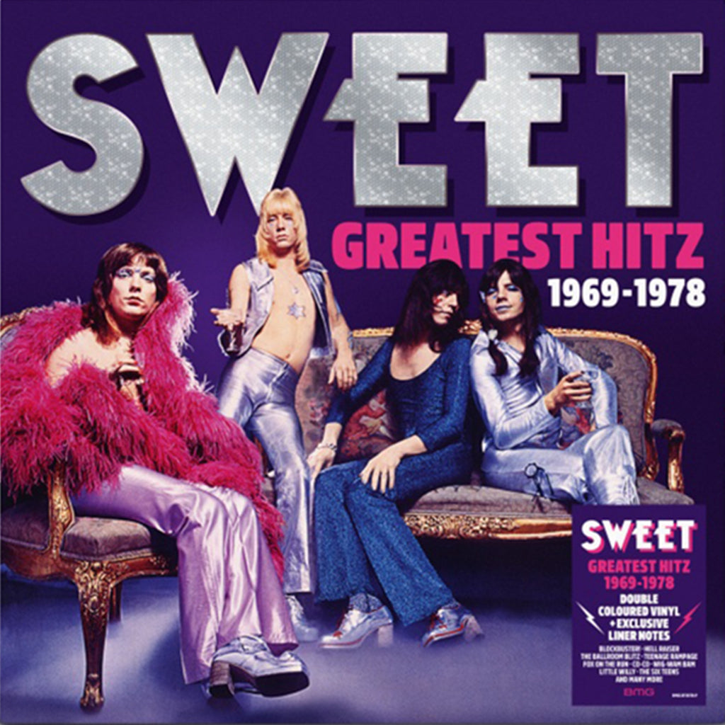 SWEET - Greatest Hitz! - The Best Of Sweet 1969-1978 - 2LP - Transparent Violet / Pink Vinyl