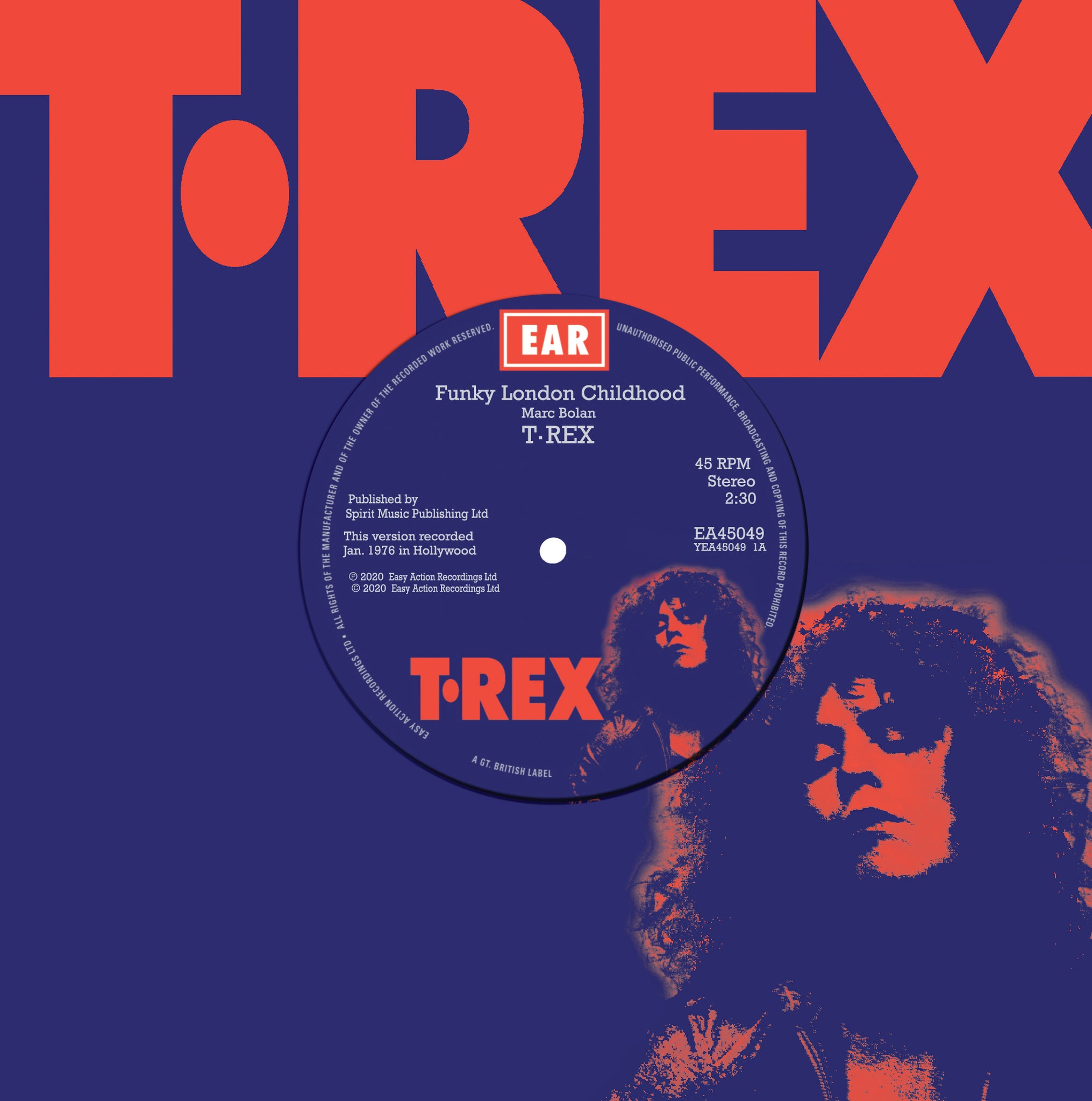 T REX - Funky London Childhood / London Boys - 7" - Limited Red Vinyl