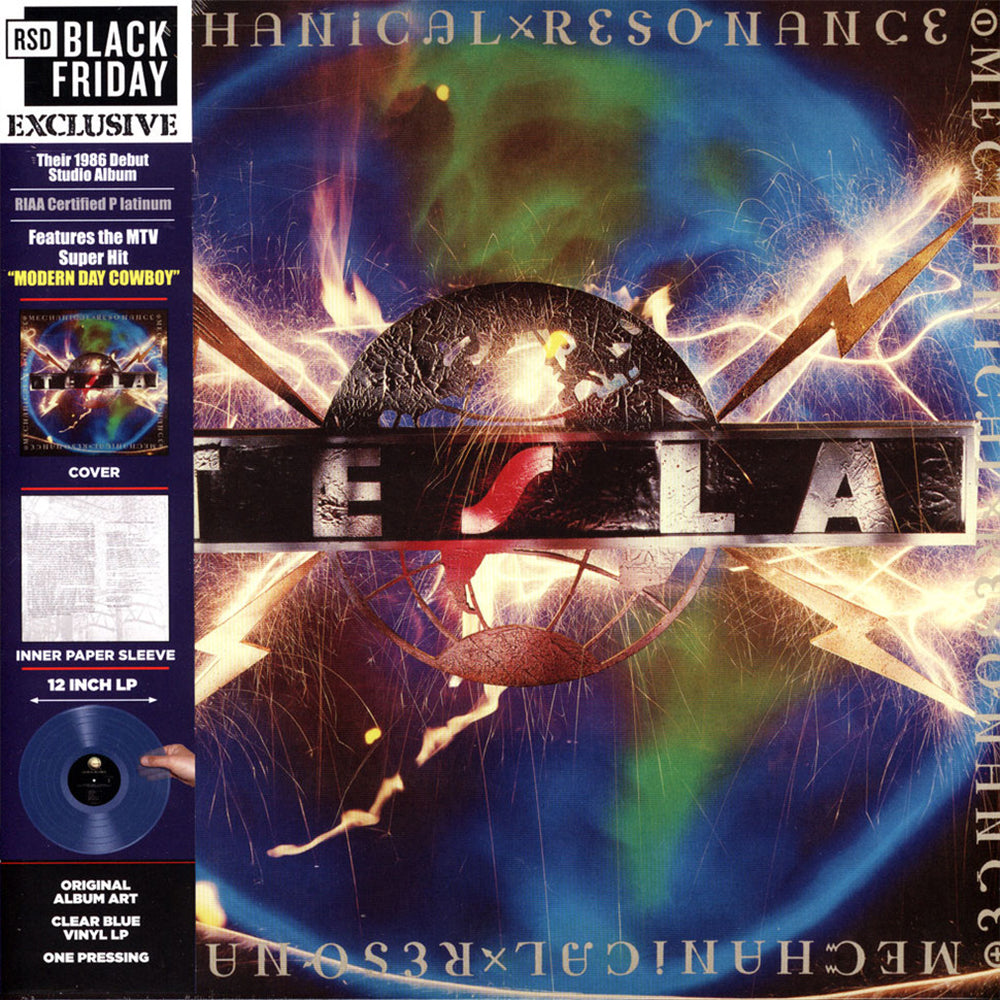 TESLA - Mechanical Resonance - LP - Clear Blue Vinyl [BF2021-NOV 26]