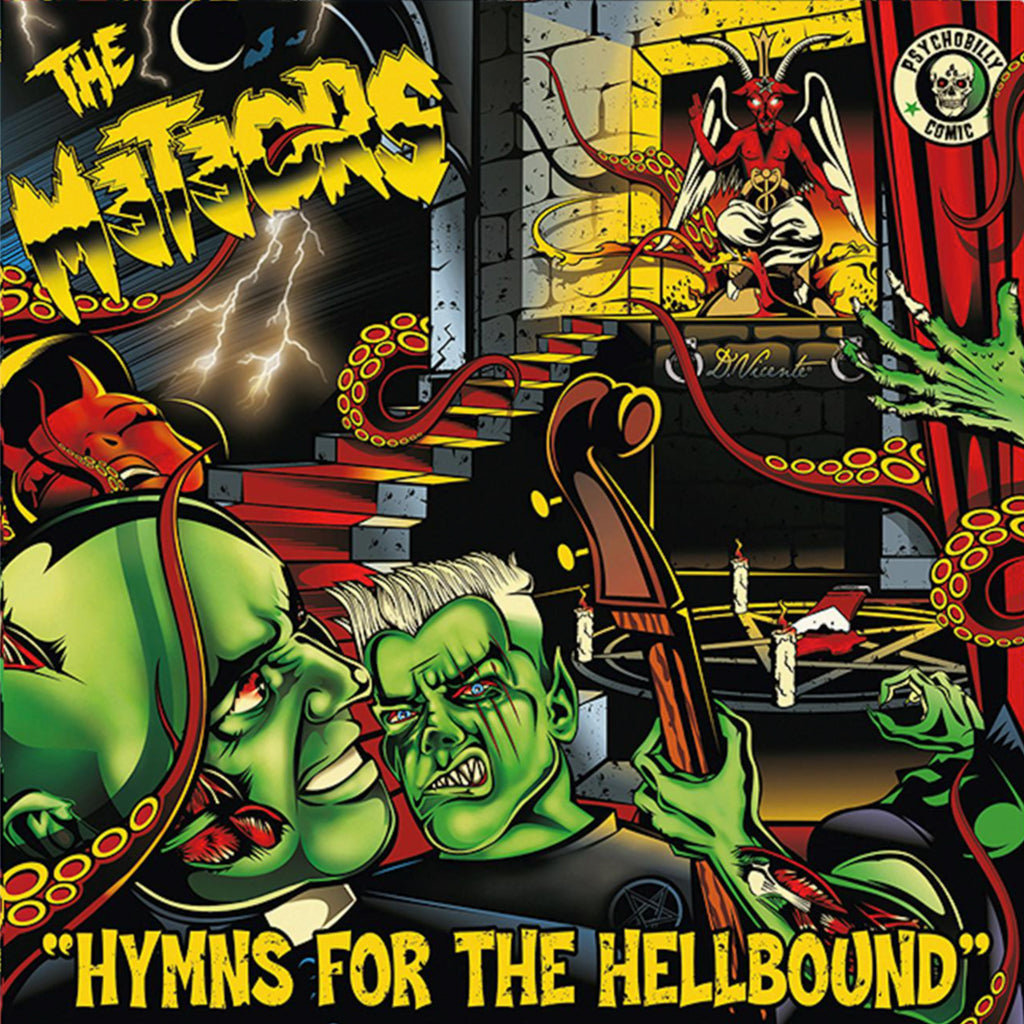 THE METEORS - Hymns For The Hellbound (2022 Reissue w/ Secret Bonus Track) - LP - Gatefold Transparent Red Vinyl