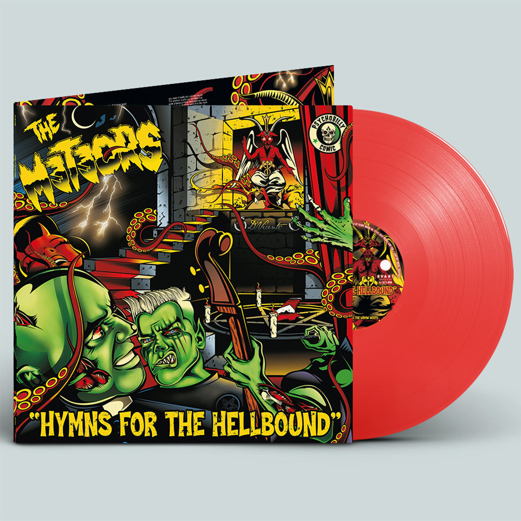 THE METEORS - Hymns For The Hellbound (2022 Reissue w/ Secret Bonus Track) - LP - Gatefold Transparent Red Vinyl
