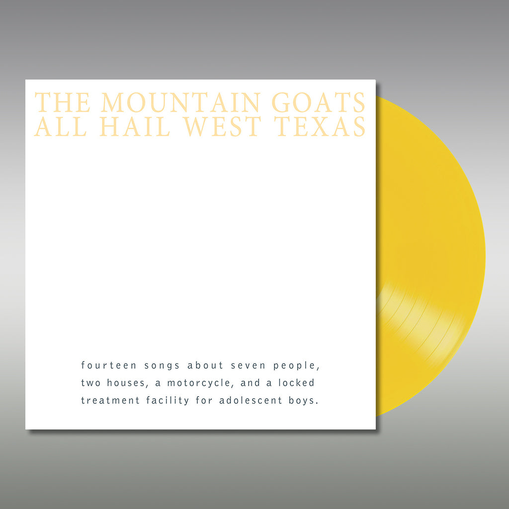THE MOUNTAIN GOATS - All Hail West Texas (Remastered w/ DL incl. 7 Bonus Tracks) - LP - Gatefold Yellow Vinyl