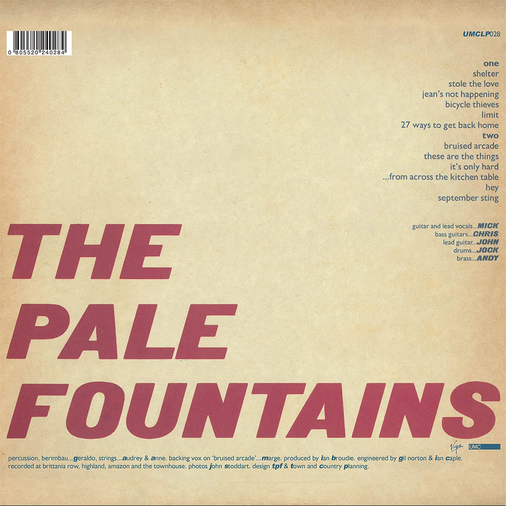 THE PALE FOUNTAINS - From Across The Kitchen Table (2023 Reissue) - LP - 180g Vinyl