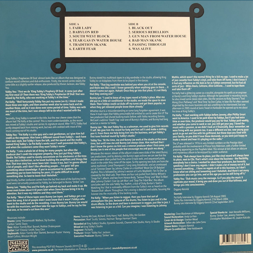 THE PROPHETS - King Tubby's Prophecies Of Dub (2022 Reissue) - LP - Vinyl