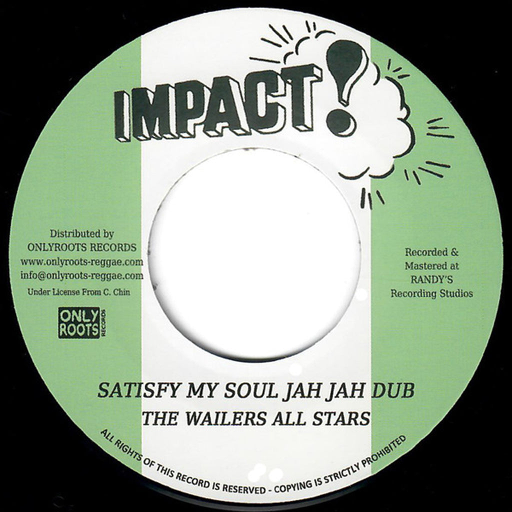 THE WAILERS - Satisfy My Soul Jah Jah / Satisfy My Soul Jah Jah Dub (Repress) - 7" - Vinyl