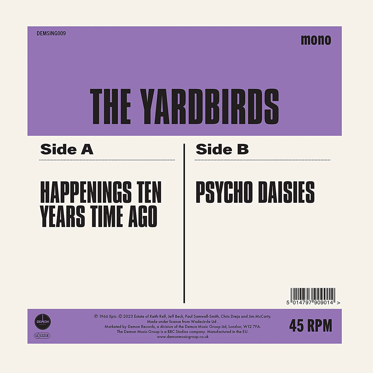 THE YARDBIRDS - Happenings Ten Years Time Ago (2023 Reissue) - 7" - Vinyl [JUN 9]