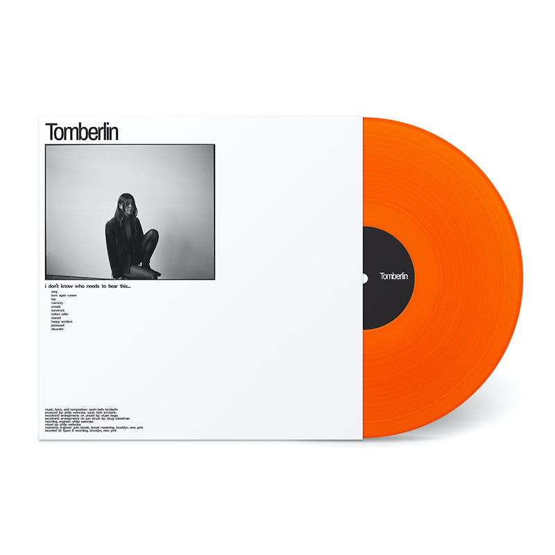 TOMBERLIN - i don't know who needs to hear this... - LP - Transparent Orange Vinyl