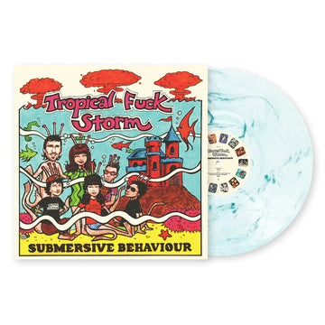 TROPICAL FUCK STORM - Submersive Behaviour - LP - Aqua Blue & Clear Swirl Vinyl