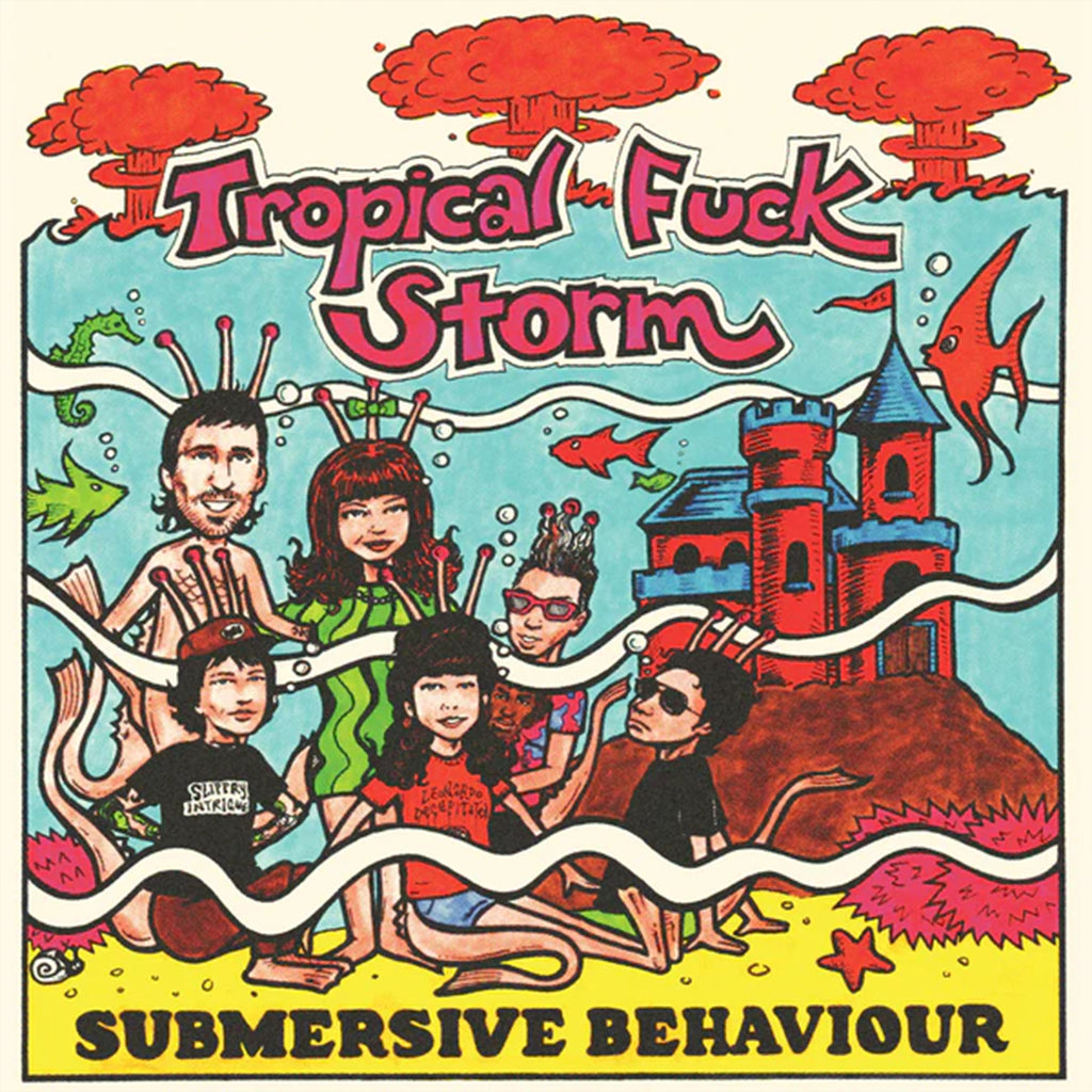 TROPICAL FUCK STORM - Submersive Behaviour - LP - Aqua Blue & Clear Swirl Vinyl