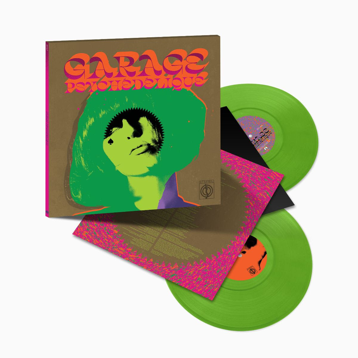 VARIOUS ARTISTS - Garage Psychédélique (The Best of Garage Psych & Pzyk Rock 1965-2019) - 2LP - Transparent Lime Vinyl