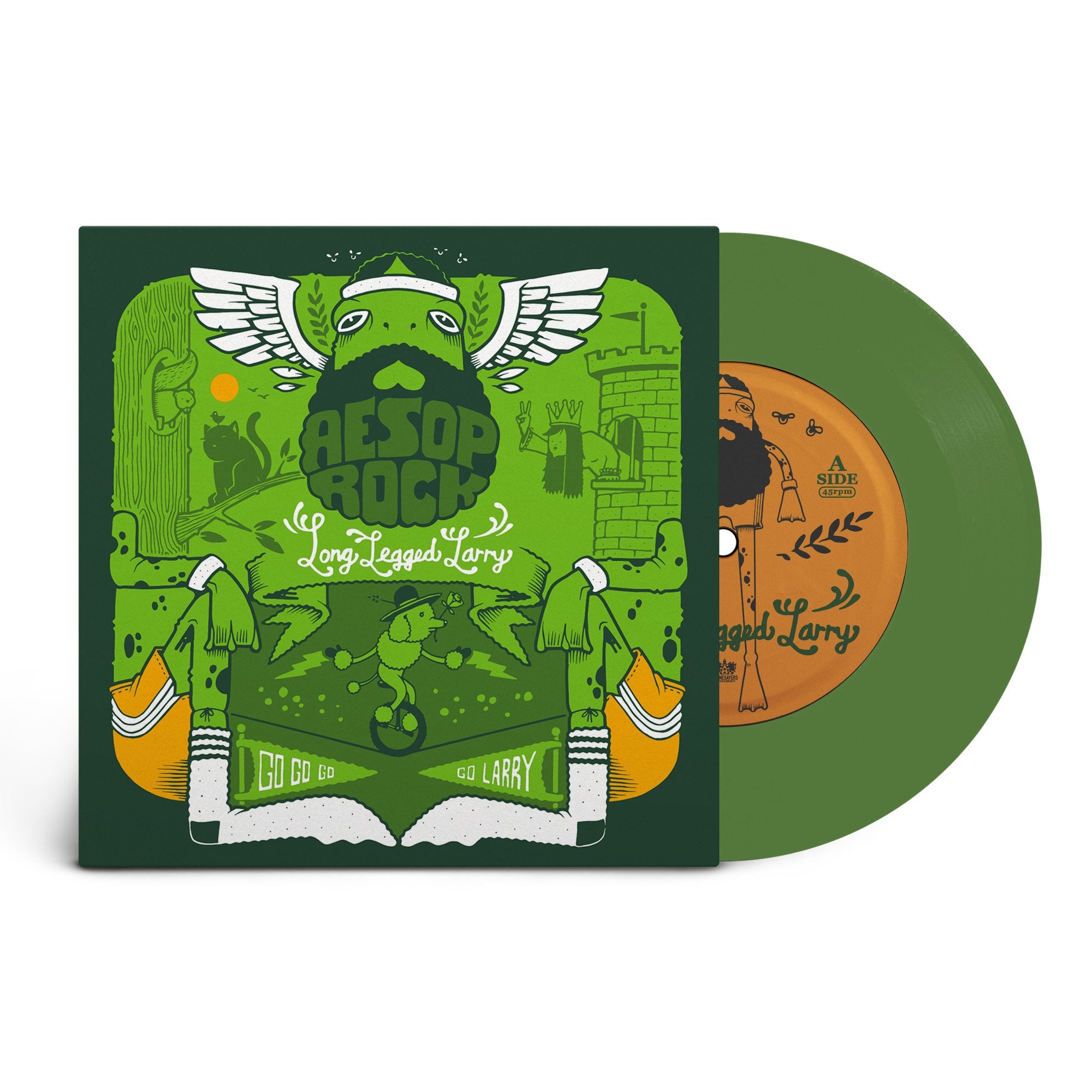 AESOP ROCK - Long Legged Larry - 7" - Limited Green Vinyl