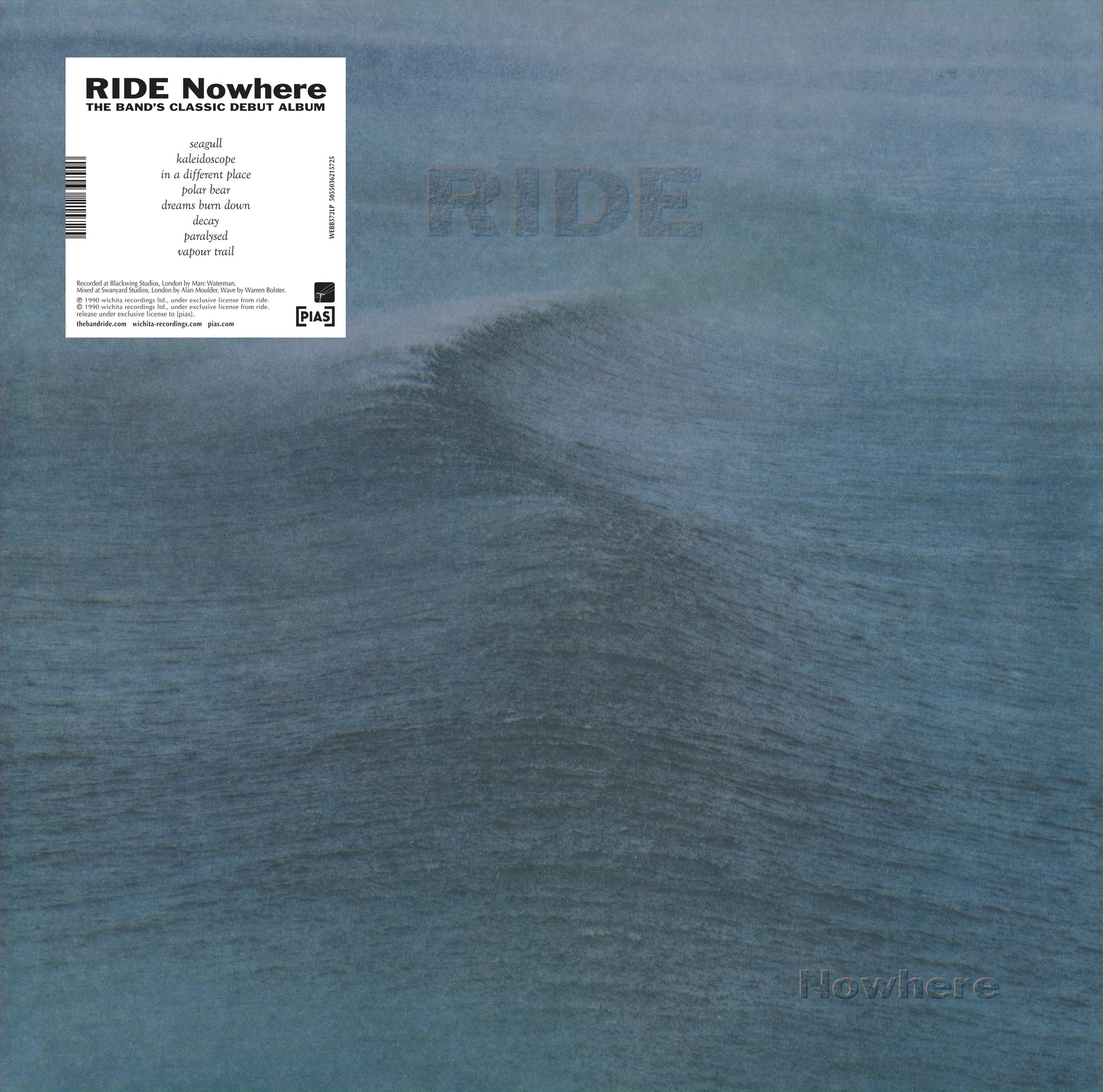 RIDE - Nowhere - LP - Transparent Curacao Vinyl