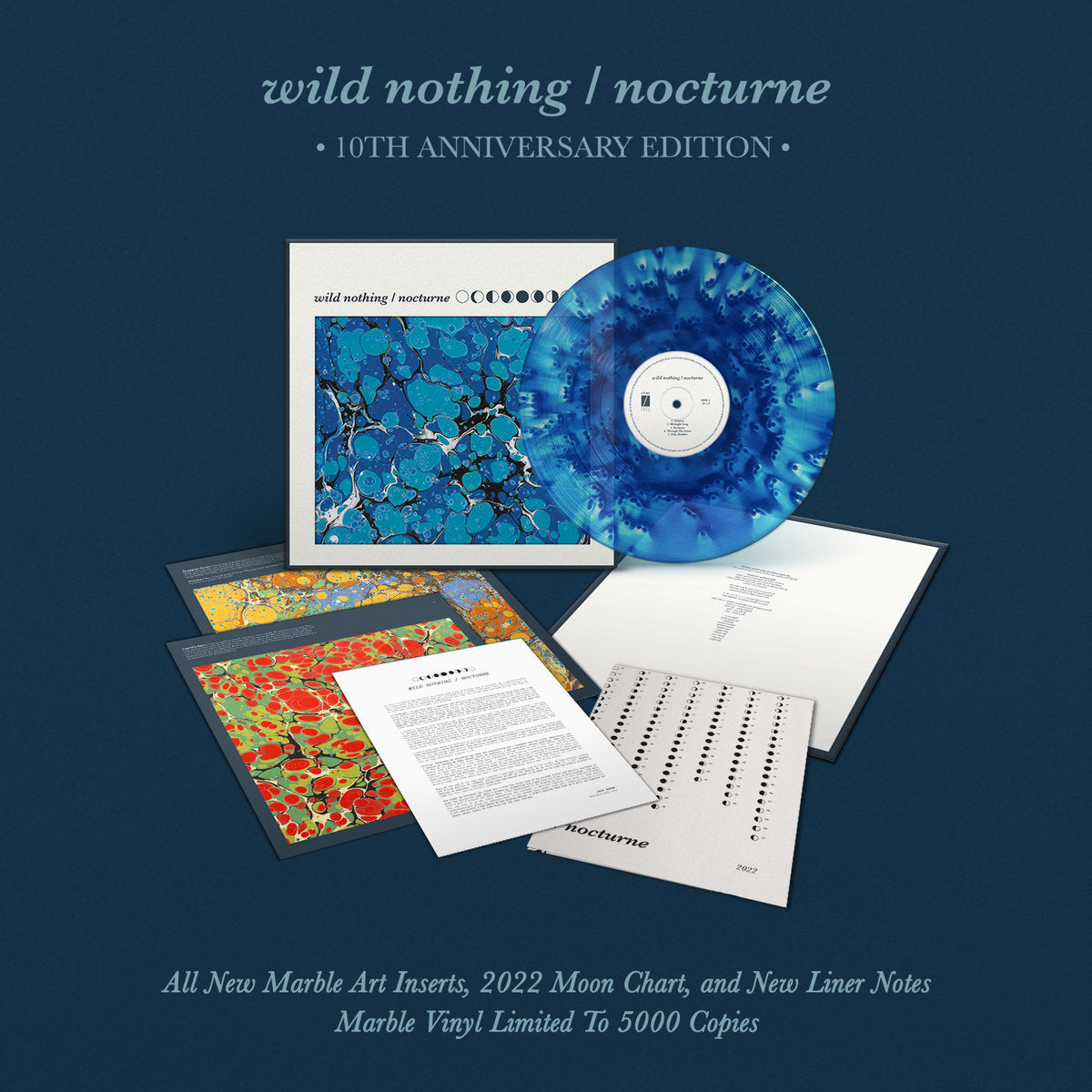 WILD NOTHING - Nocturne : 10th Anniversary Edition - LP - Blue Marbled Vinyl