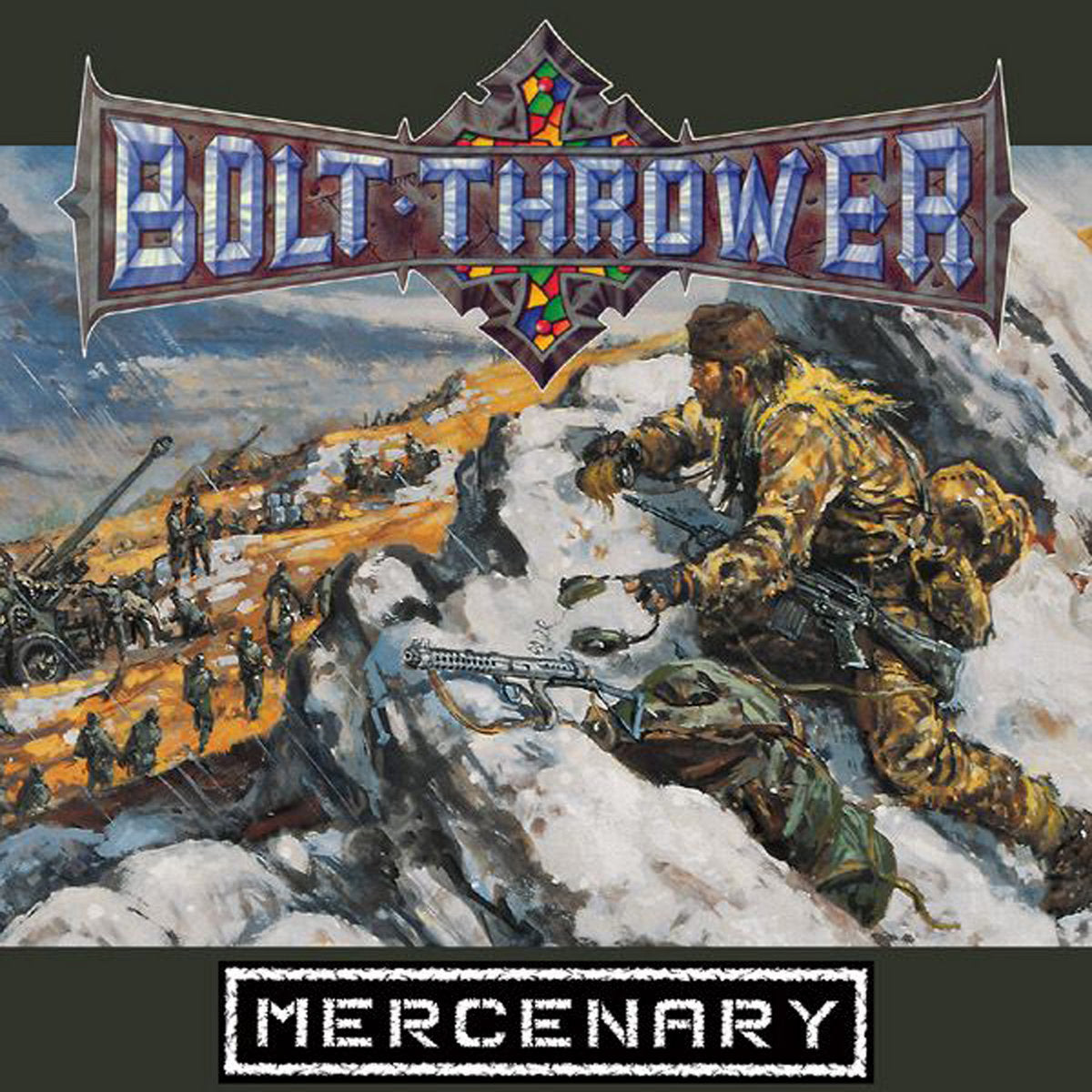 BOLT THROWER - Mercenary - LP - ‘Snow Slush White’ 180g Marbled Vinyl