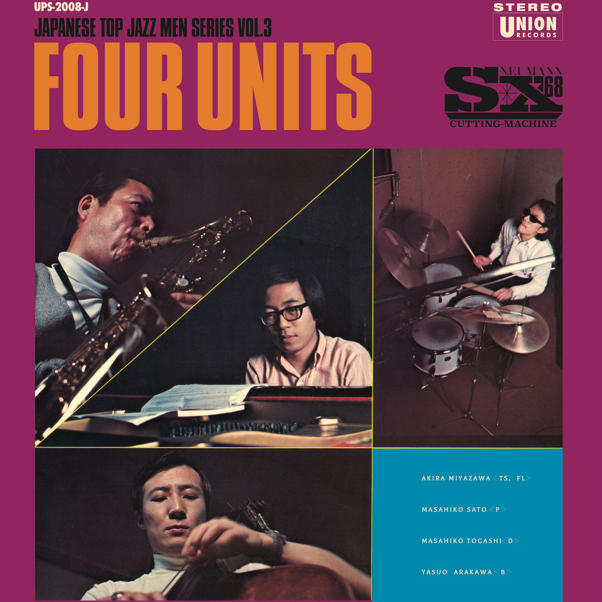 FOUR UNITS - Japanese Jazz Men Series Vol. 3 (Akira Miyazawa, Masahiko Sato, Masahiko Togashi and Yasuo Arakawa) - LP - Vinyl