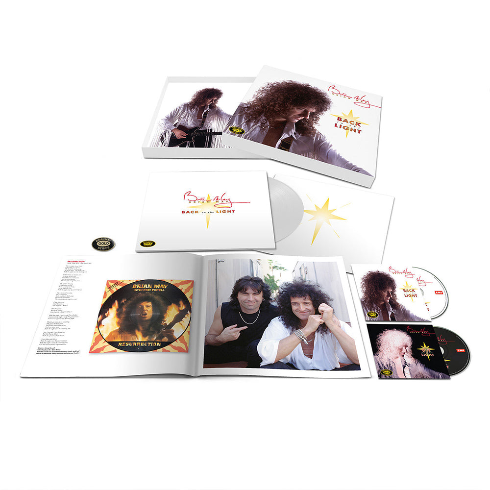 BRIAN MAY - Back To The Light - LP (180g White Vinyl) / 2CD / Book - Collector's Boxset