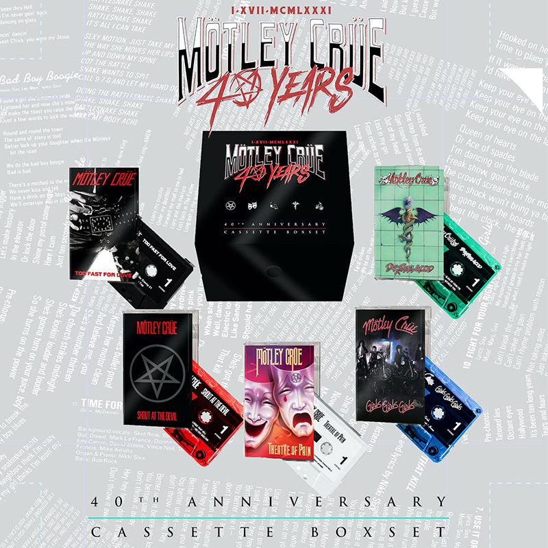 MOTLEY CRUE - 40th Anniversary Exclusive Boxset - Cassette X 5 - Tape [RSD2021-JUL 17]