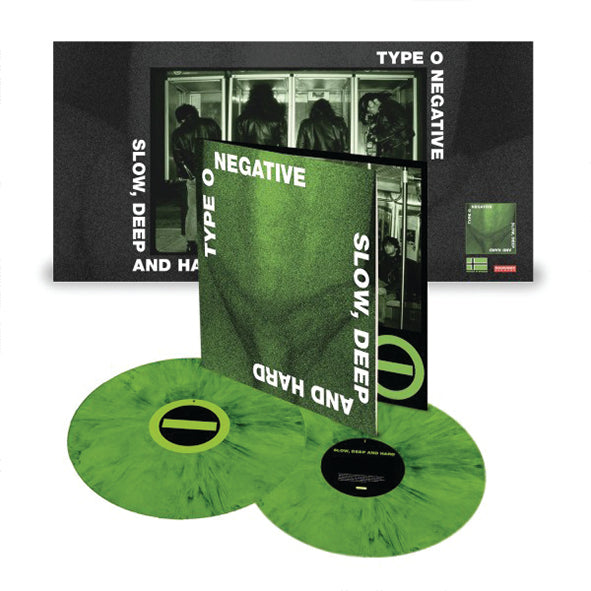 TYPE O NEGATIVE - Slow Deep And Hard (30th Anniv. Ed.) - 2LP + Poster - Green And Black Mixed Vinyl